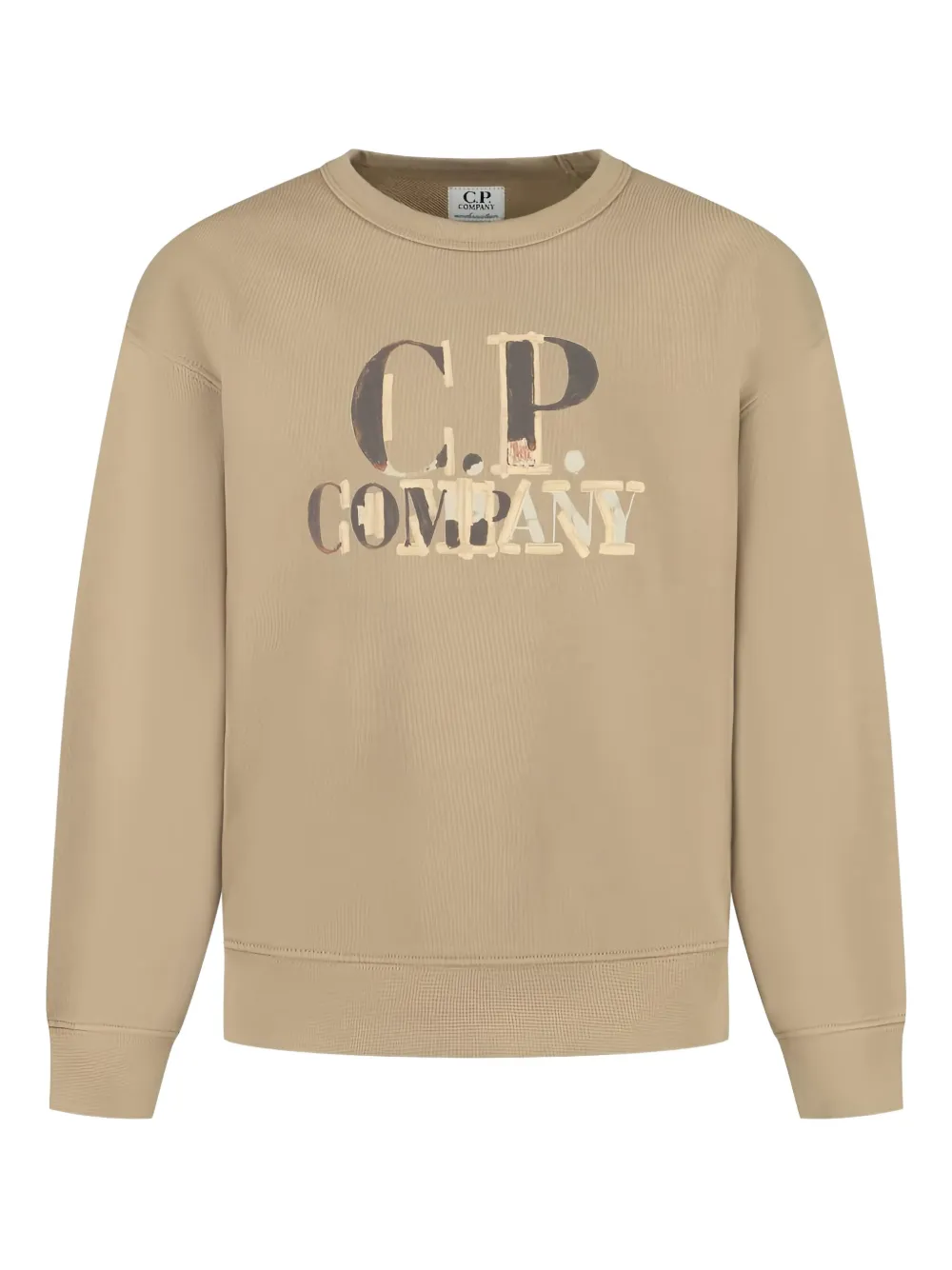 C.p. Company Logo-print Sweatshirt In Brown