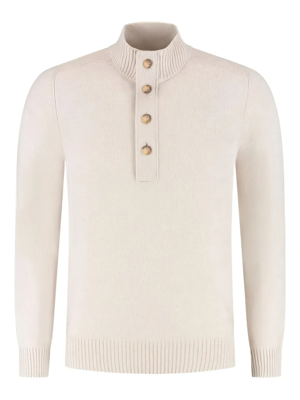 Gran Sasso Button-up Jumper In Neutral