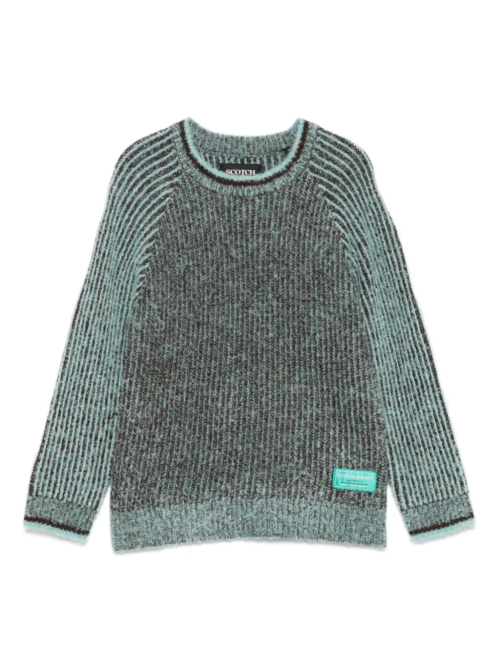 Scotch & Soda Kids ribbed-knit sweater | Green | Image 1
