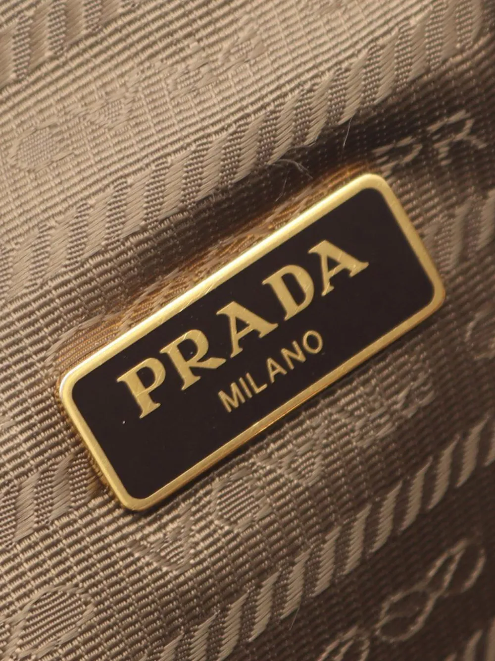 Pre-owned Prada 2013-2025 Canvas Canapa Logo Bow Drawstring Bucket Satchel In Brown