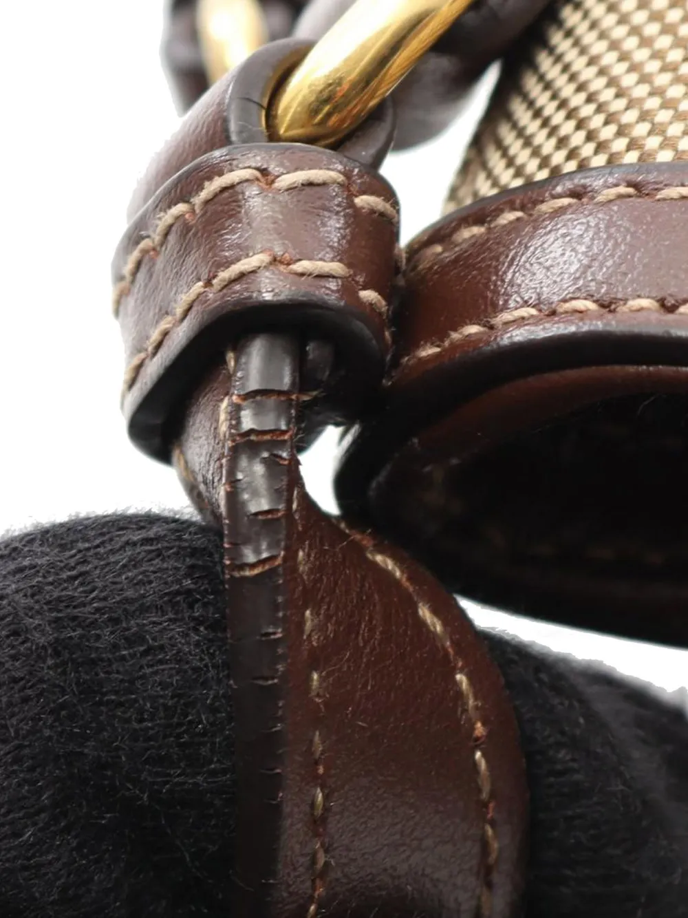 Prada Pre-Owned 2013-2025 Canvas Canapa Logo Bow Drawstring Bucket satchel | Pre-Owned | Image 2