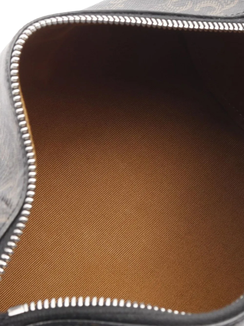 Pre-owned Celine 2018-2025 Triomphe Coated Canvas Cylinder Crossbody Bag In Brown