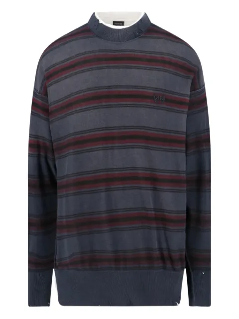 Balenciaga striped distressed sweater