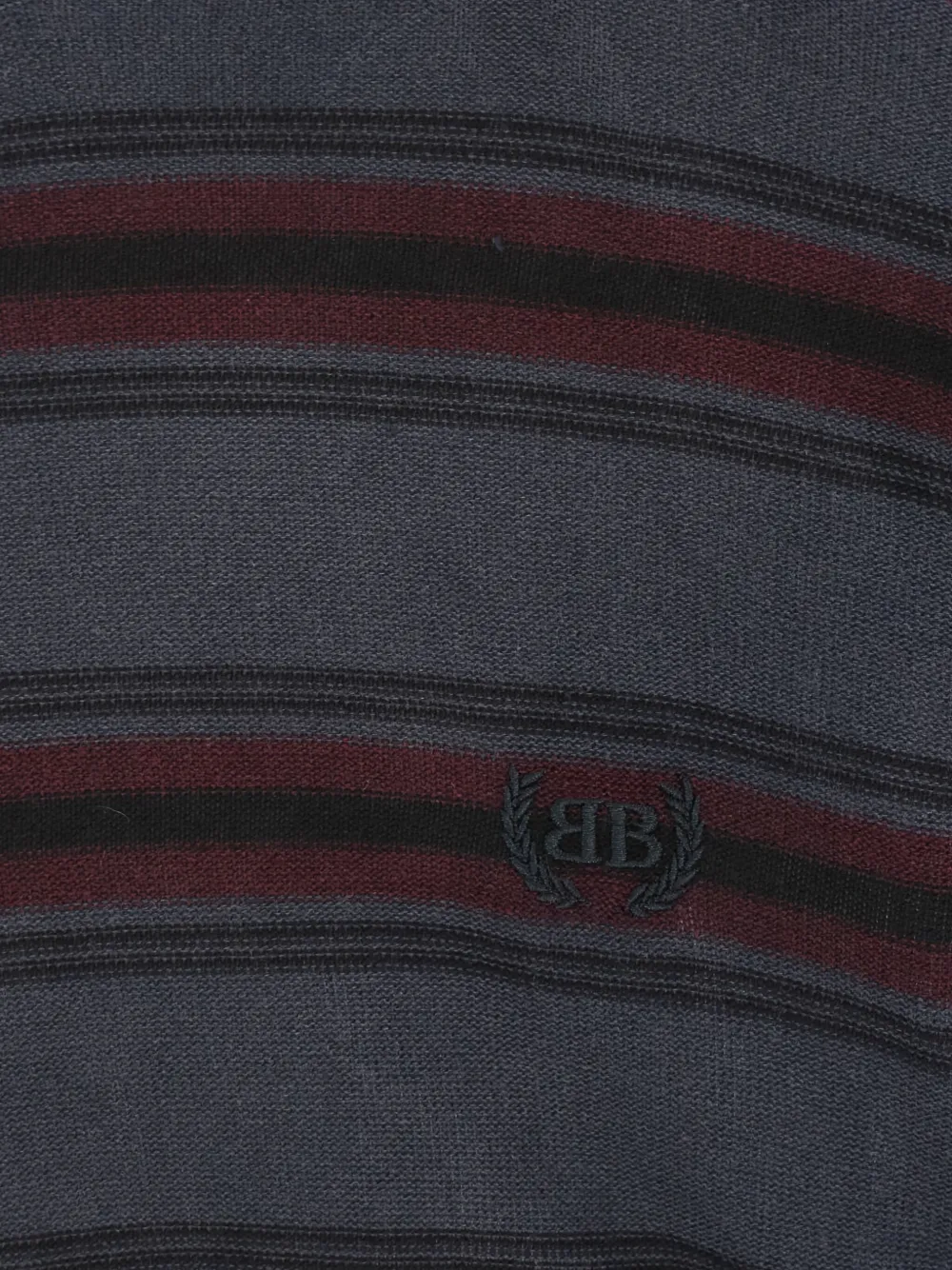 Balenciaga Striped Crewneck Sweater Long Sleeves In Blue