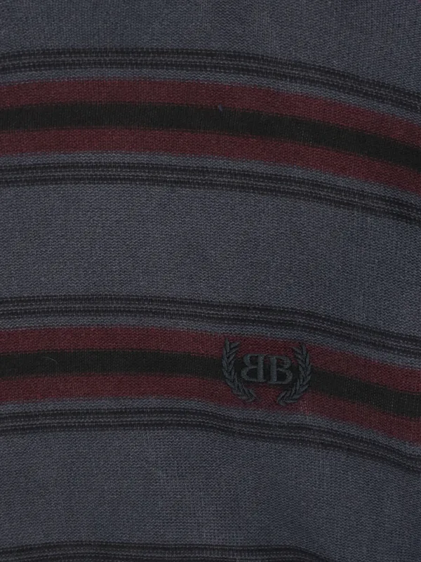 Balenciaga Striped Distressed Sweater | Blue | FARFETCH ID
