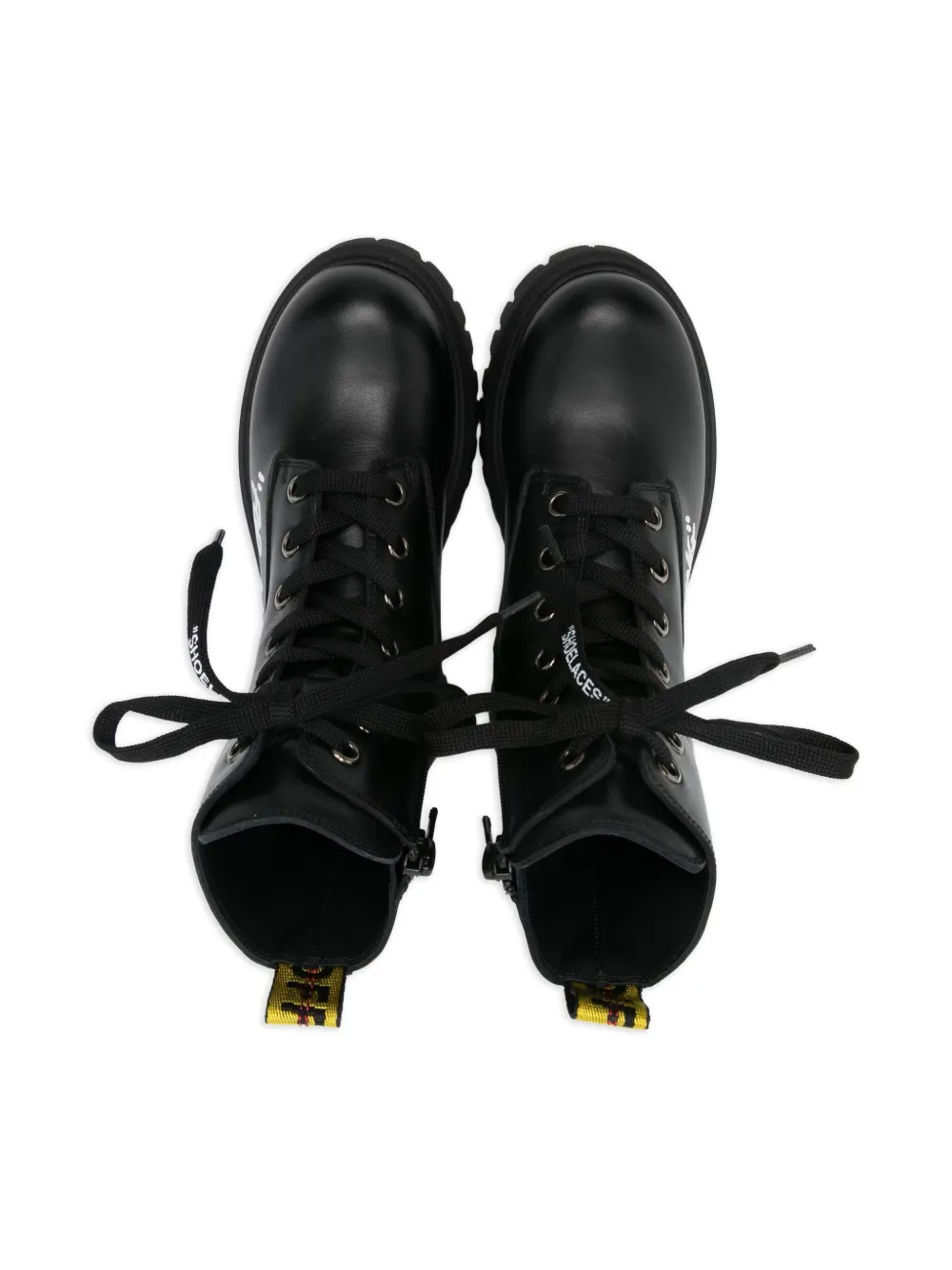 Off-White Kids For Walking combat boots Zwart