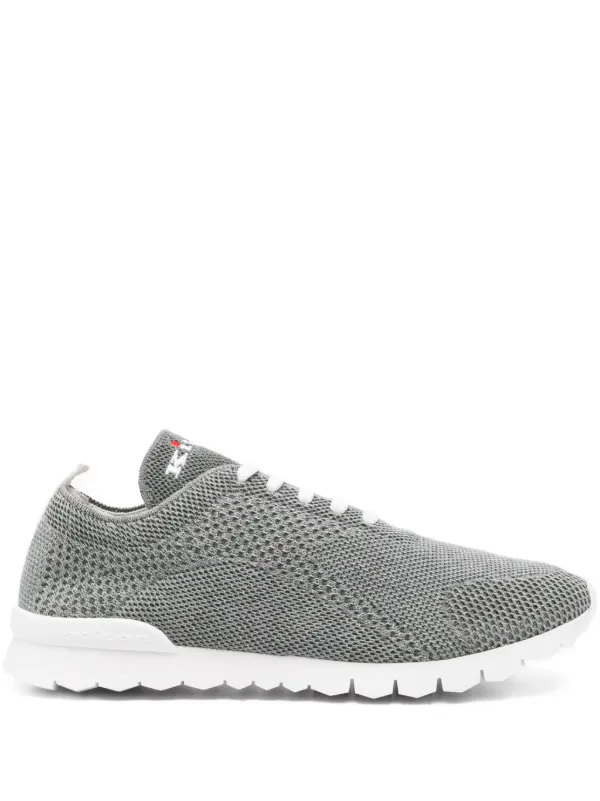 Kiton Logo-embroidered Sneakers in Grey