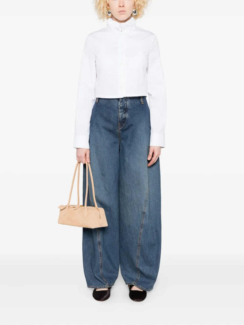 Alaïa ruffled high-neck shirt | Shirts | Image 2