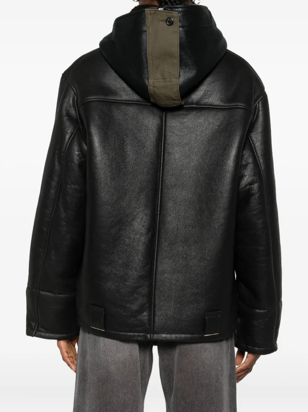 Our Legacy Hooded Shearling Jacket In Black