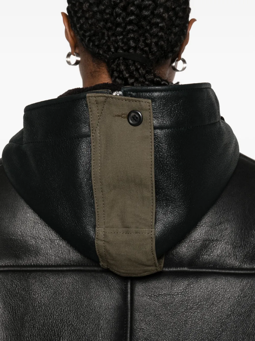 Our Legacy Hooded Shearling Jacket In Black