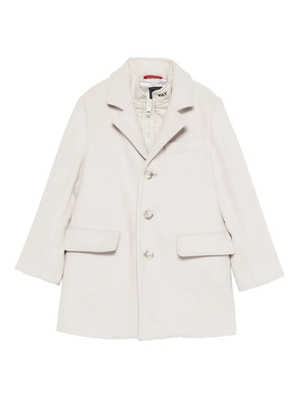 Fay Kids button-fastening pocket coat | Neutrals | Image 1