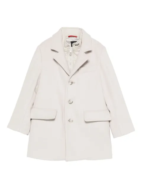 Fay Kids button-fastening pocket coat