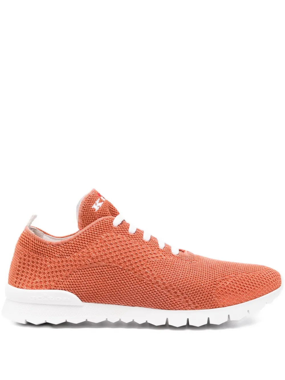 Kiton logo-embroidered sneakers | Orange | Image 1