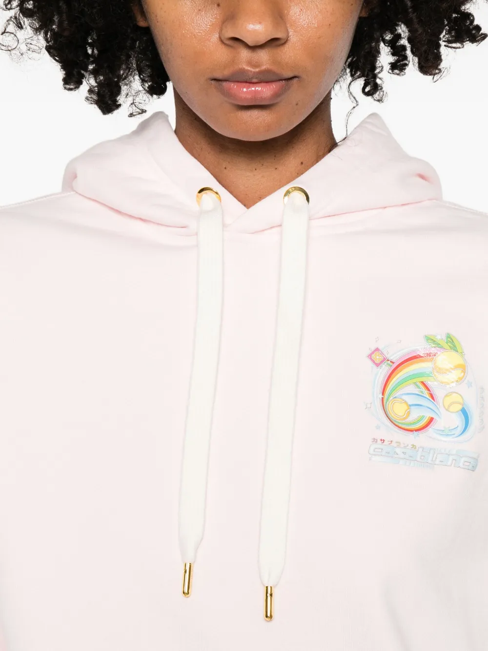 Casablanca Manga Tennis Ball hoodie Roze