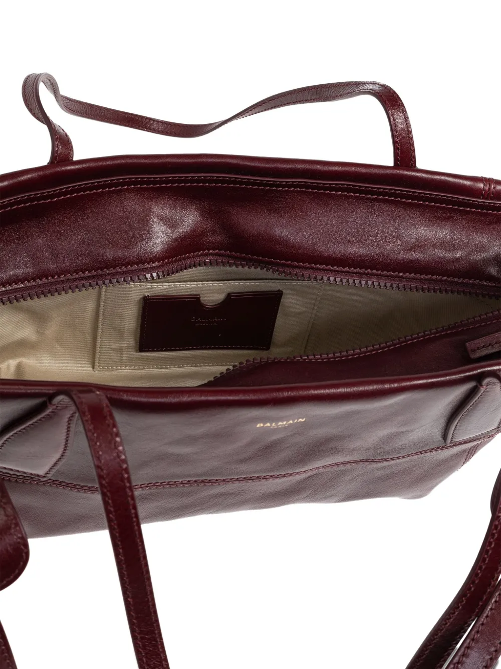 Balmain Leren shopper Rood