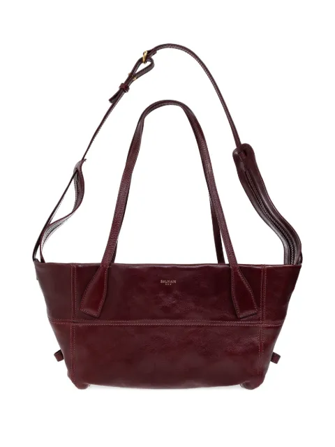 Balmain top-handle leather tote bag