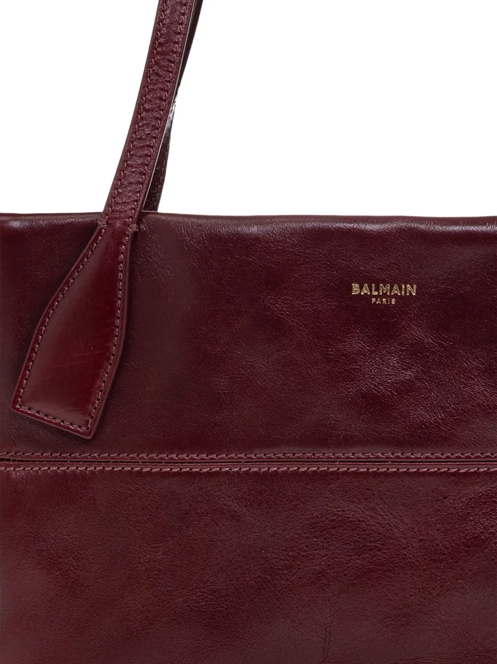 Balmain Leren shopper Rood