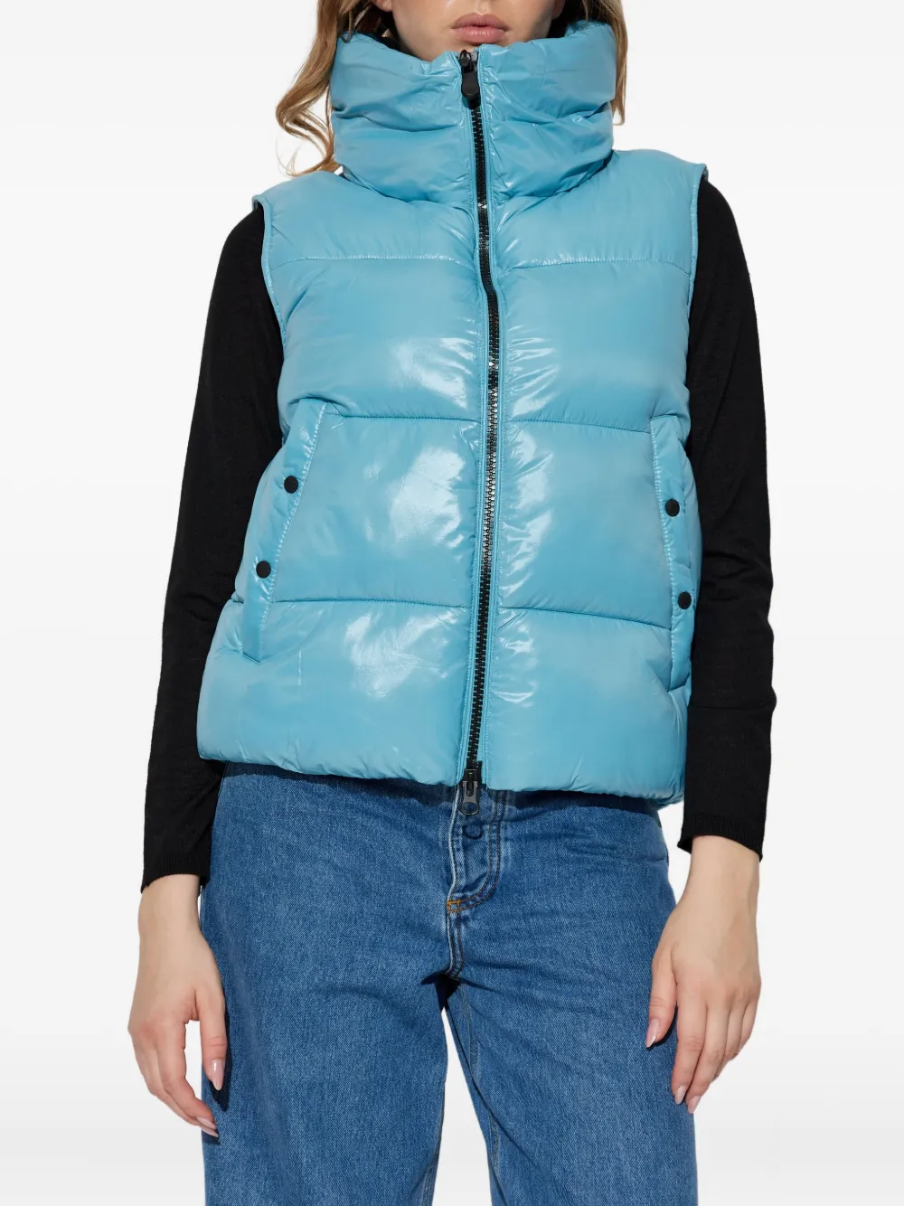Save The Duck Ama Padded Gilet In Blue