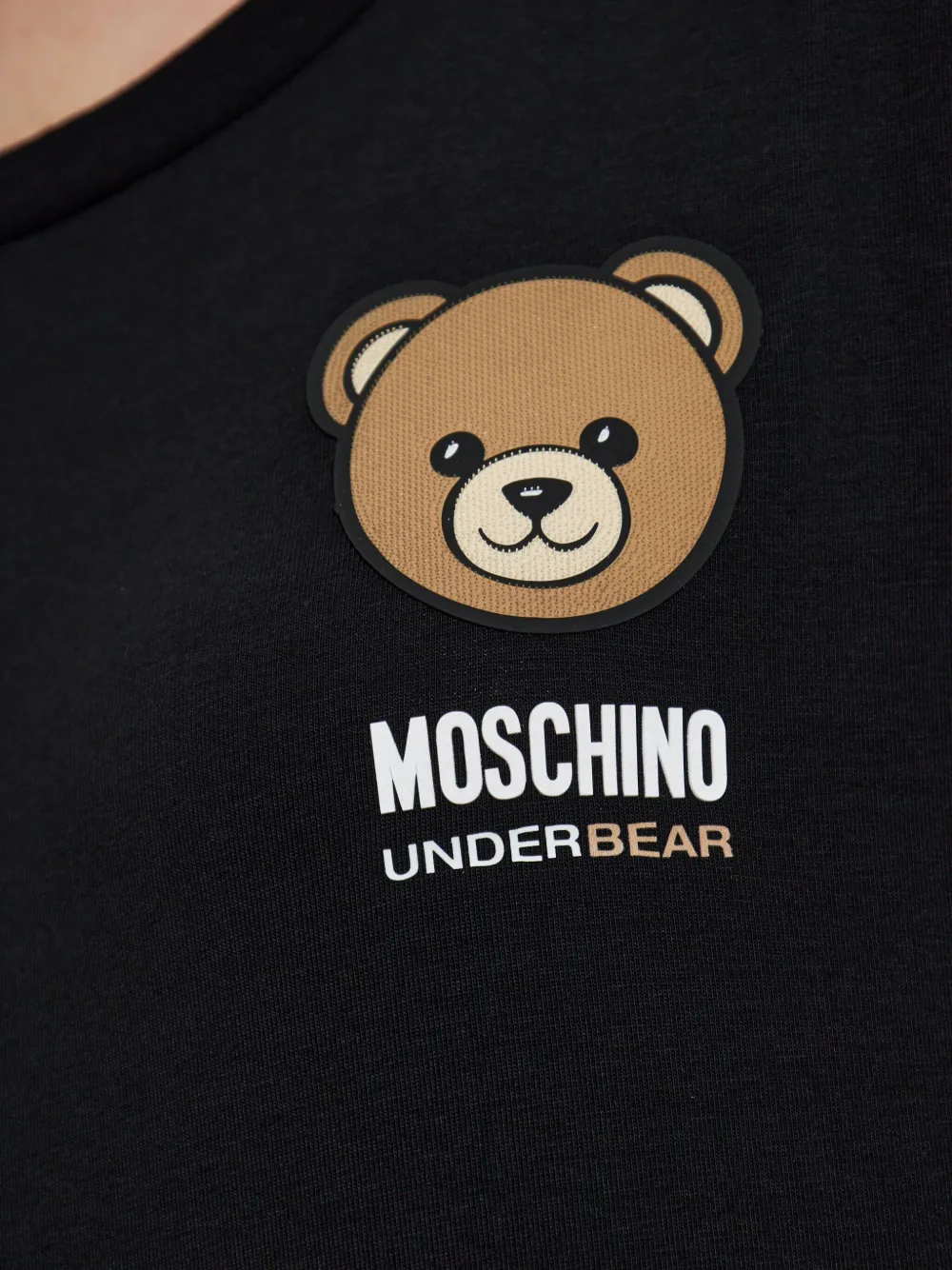 Moschino T-shirt met teddy-logo Zwart