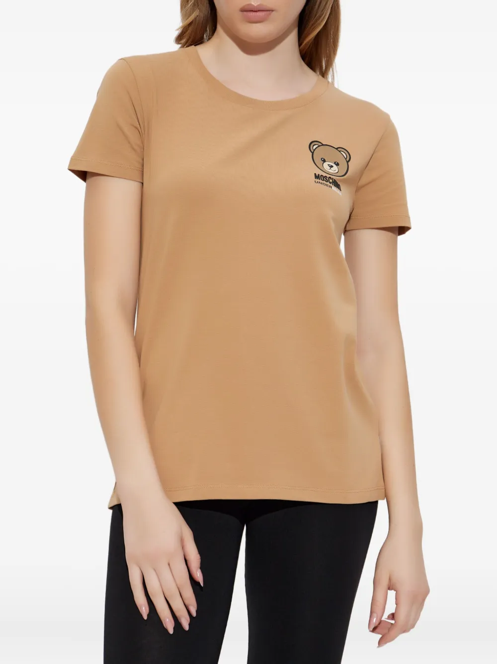 Moschino T-shirt met teddybeerprint Bruin