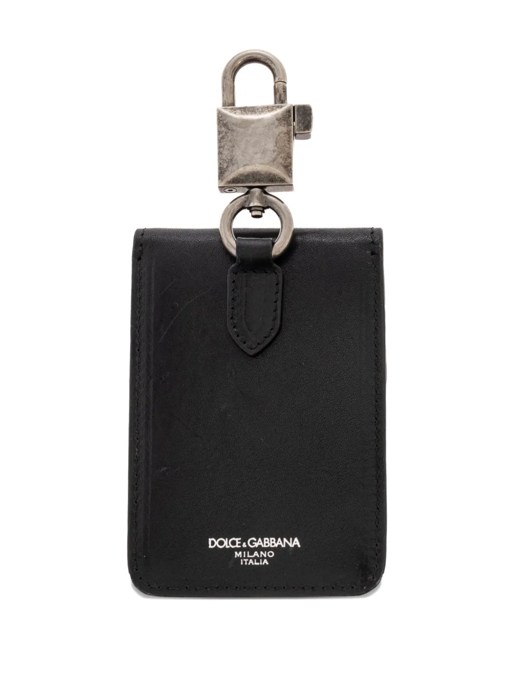 Dolce & Gabbana Padlock Plaque Travel Acessories In Black