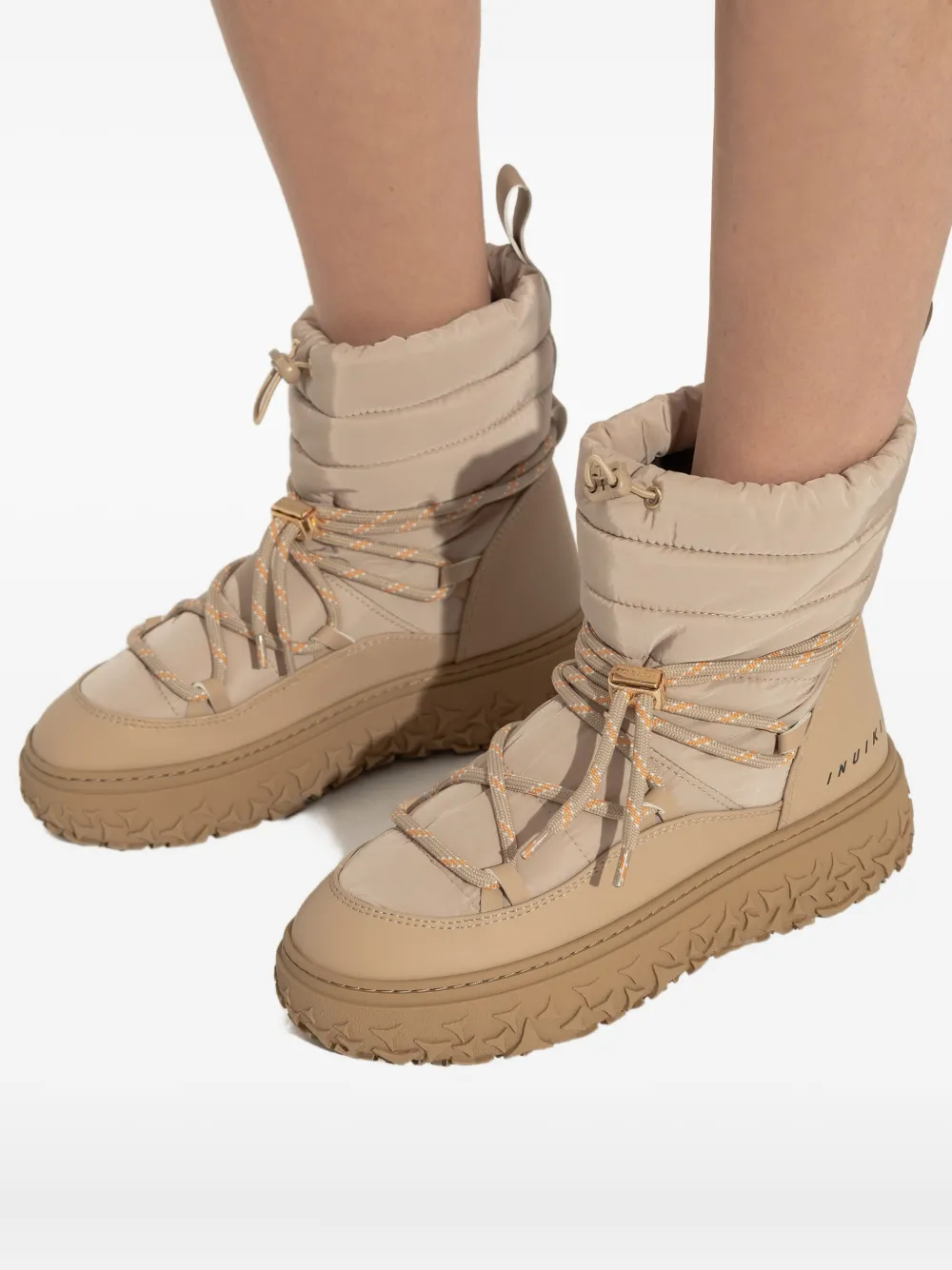 Inuikii Padded Lace-up Boots In Neutral