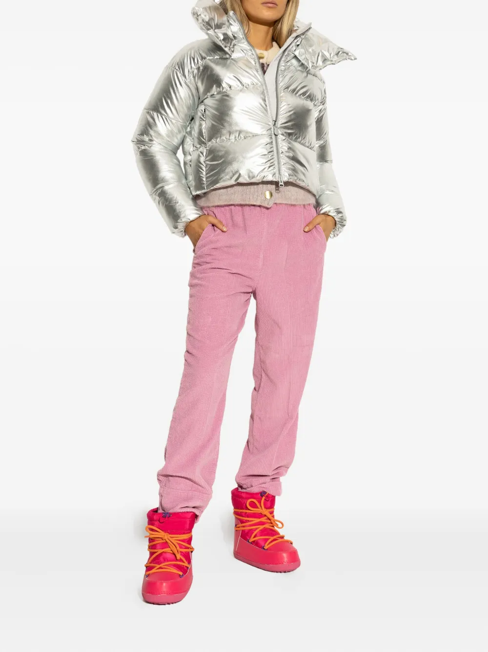 Inuikii Veterlaarzen met logodetail Roze