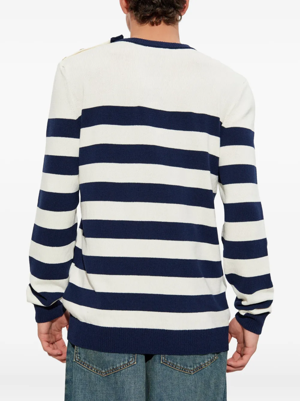 Balmain Gestreepte trui Zwart