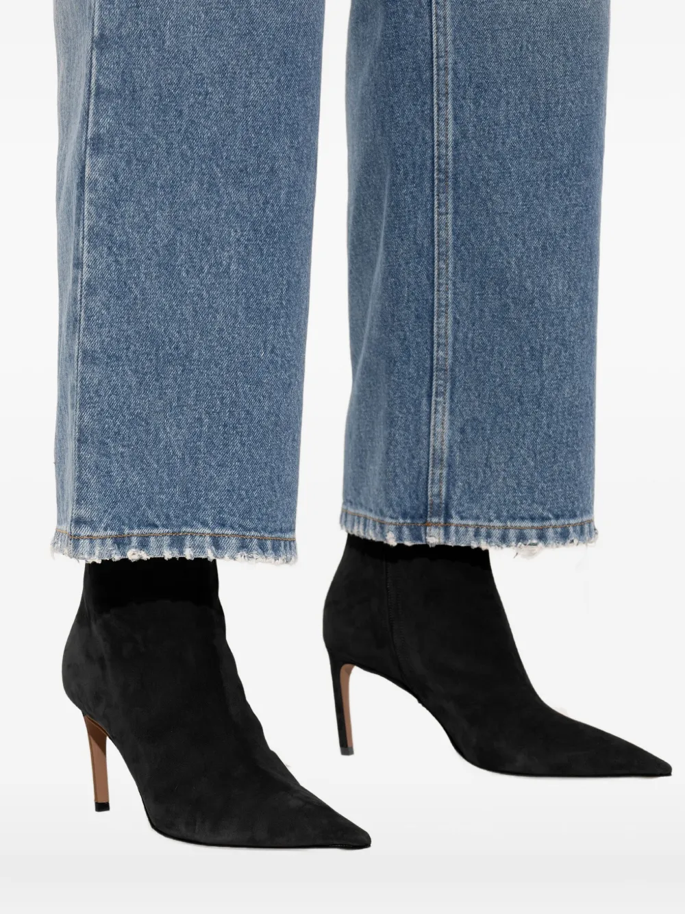 Dolce & Gabbana 80 mm pointed zip boots Zwart