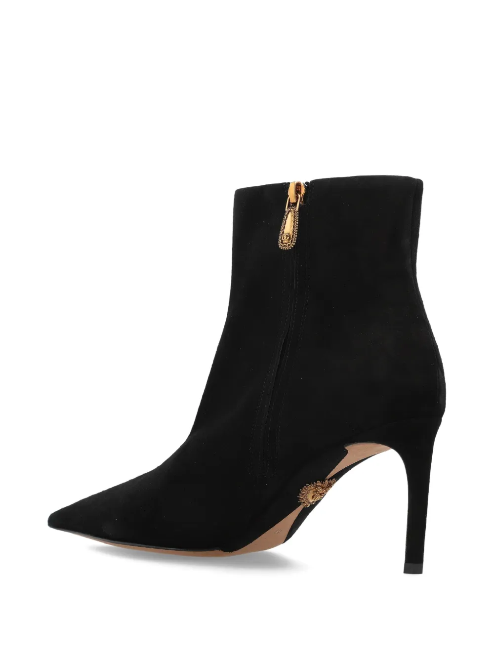 Dolce & Gabbana 80 mm pointed zip boots Zwart
