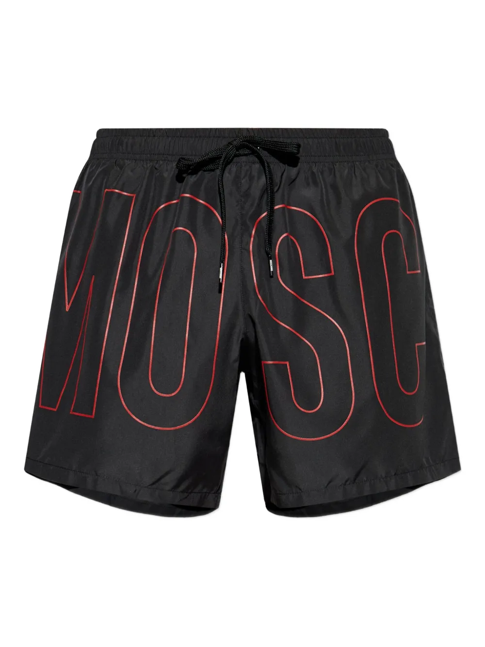 Moschino Logo Beachwear In Black