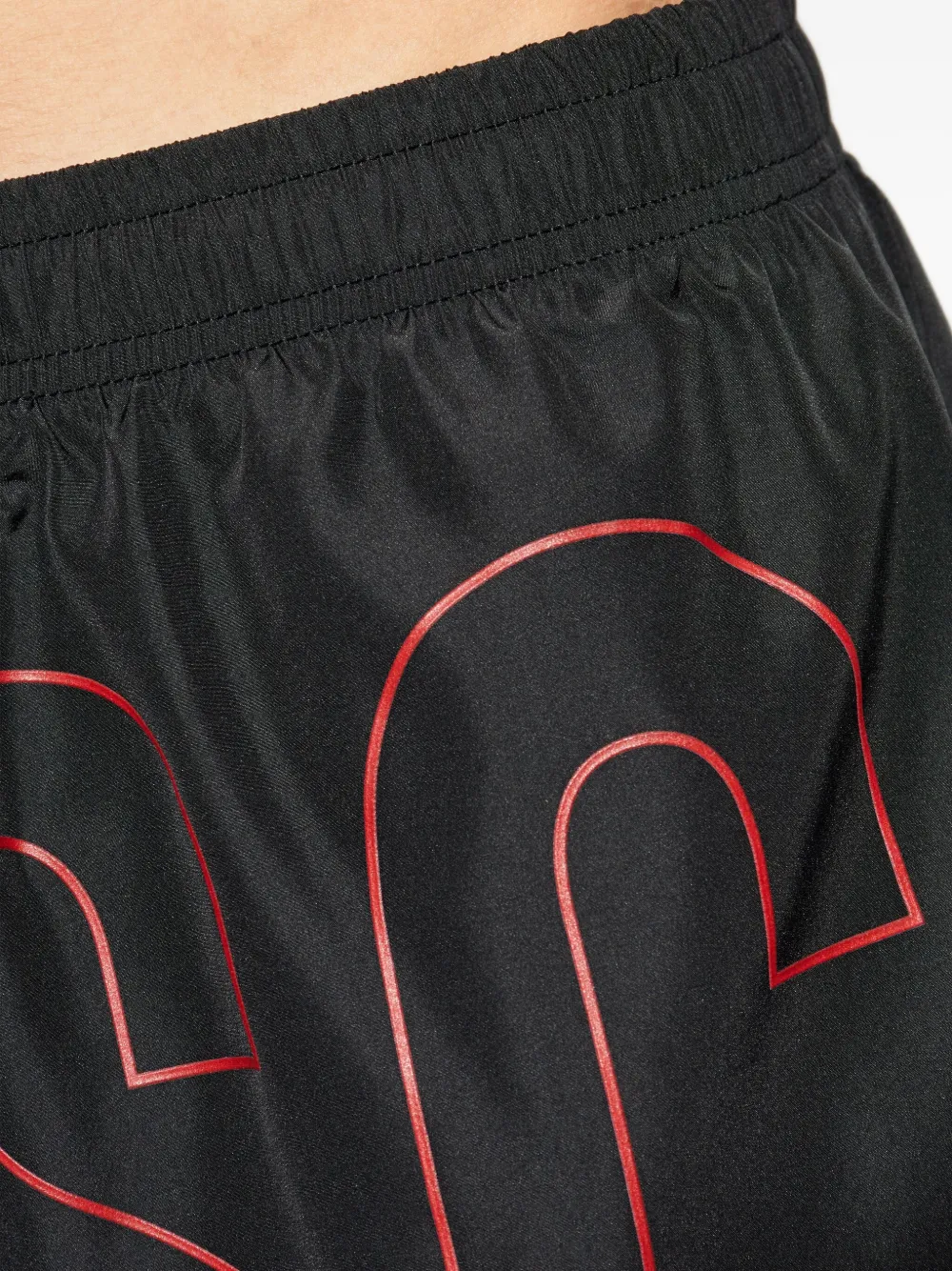 Moschino Logo Beachwear In Black