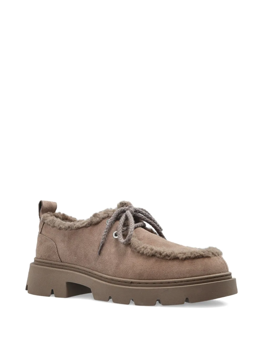 Inuikii Mocabee Curl Lace-up Derby Shoes In Brown