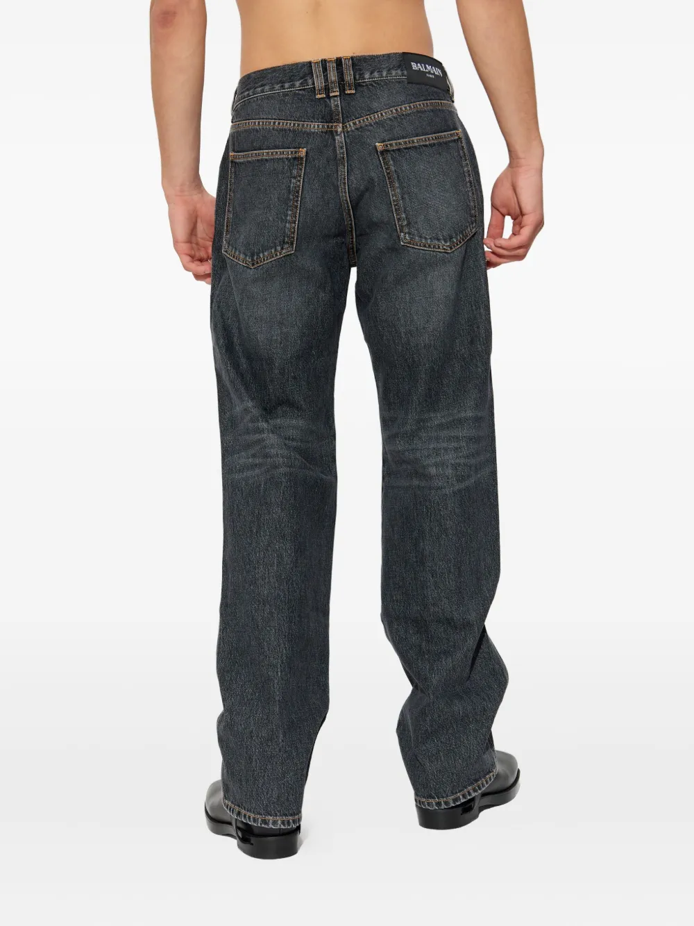 Balmain Jeans met logopatch Grijs
