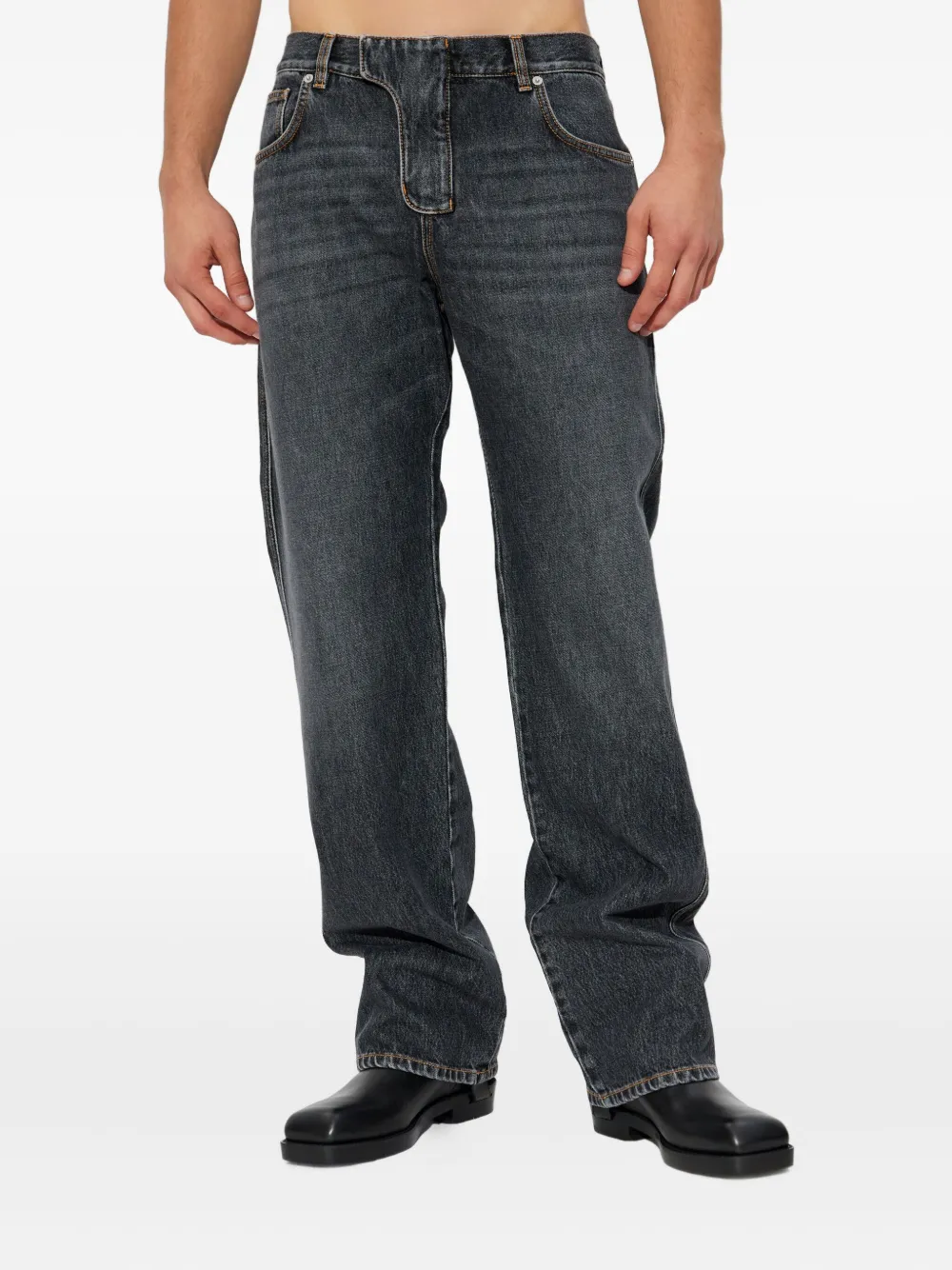 Balmain Jeans met logopatch Grijs