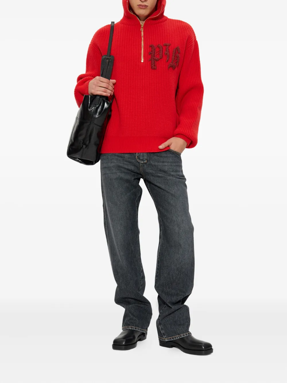 Balmain logo-patch jeans - Grijs