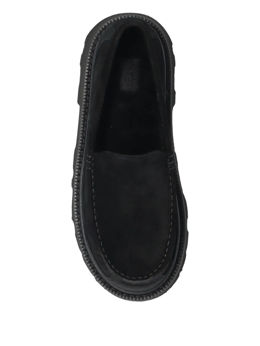 Ugg Ascot Suede Platform Loafers In Black