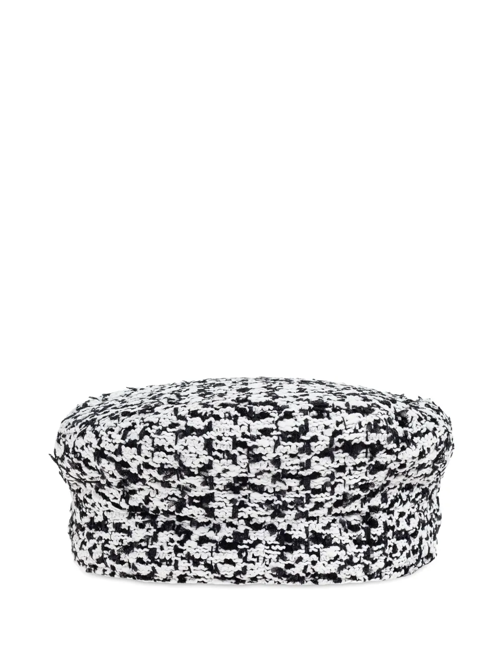 Balmain chain-detail tweed beret - Grijs