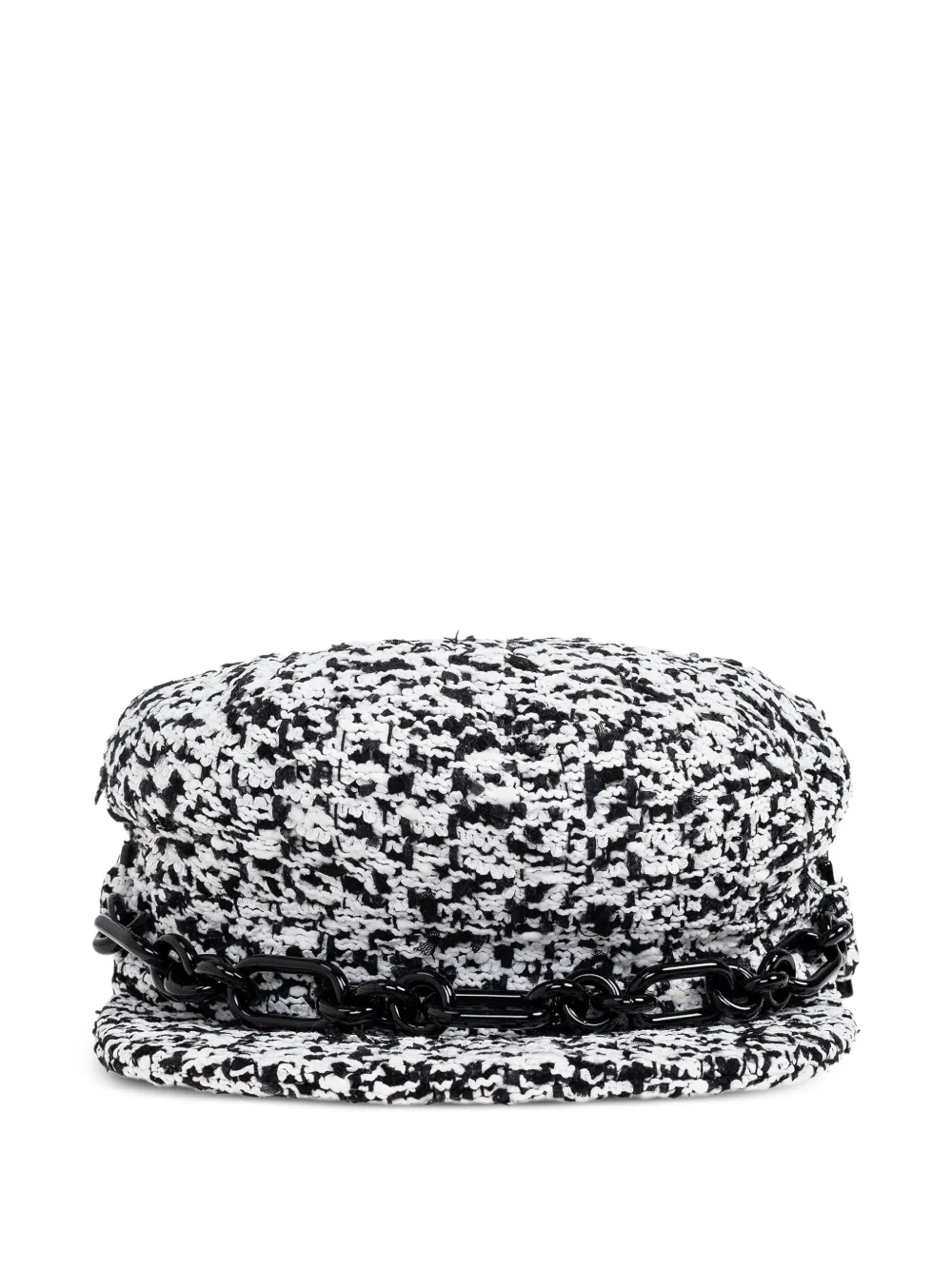 Balmain chain-detail tweed beret | Grey | Image 1