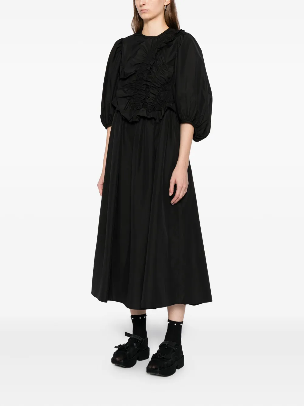 Cecilie Bahnsen Bolia Midi Dress In Black