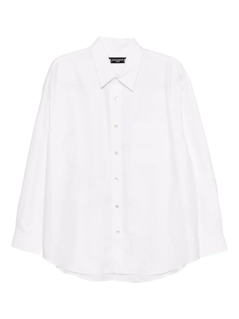 Mastermind Japan Camicia con logo ricamato - Bianco