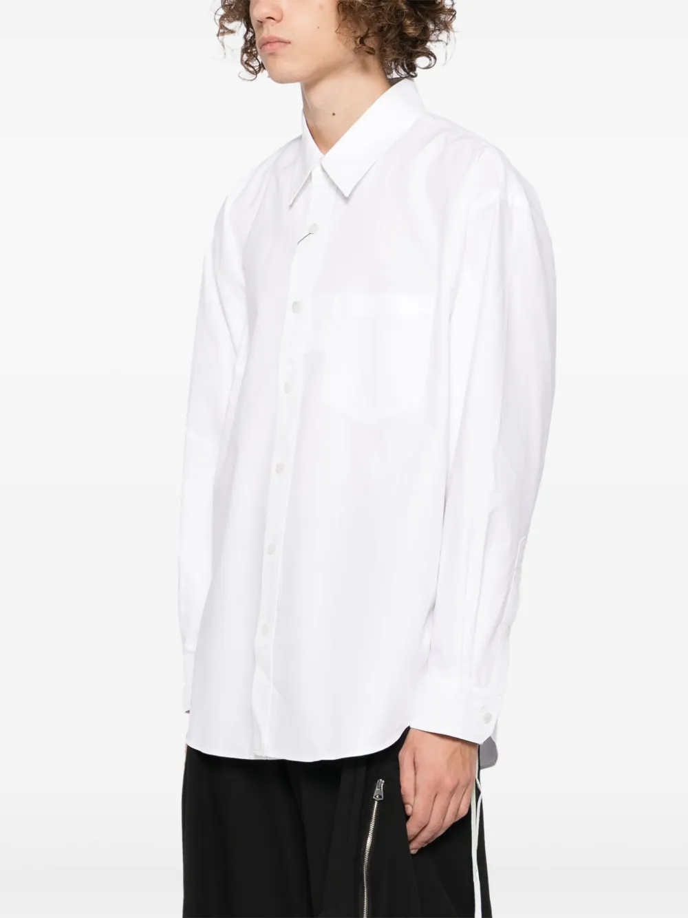 Mastermind Japan Overhemd met geborduurd logo Wit