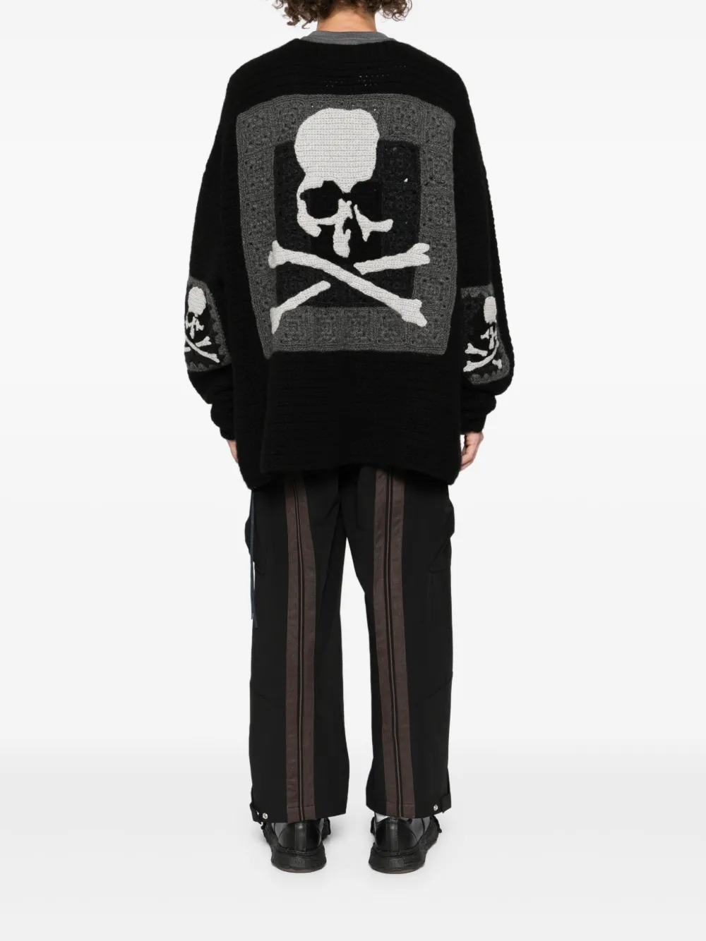 Mastermind Japan Hand Knitted Cardigan In Black