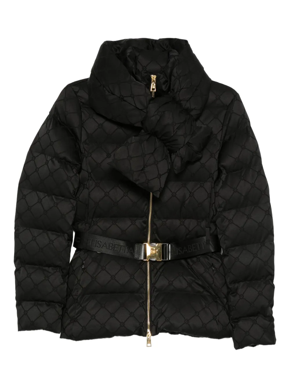 Elisabetta Franchi quilted belted jacket | Black | Image 1