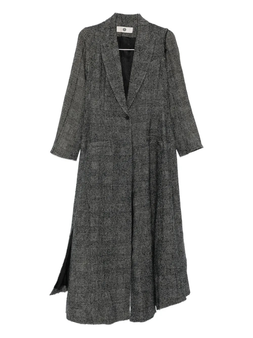 Marc Le Bihan Plaid Single-breasted Coat In Gray