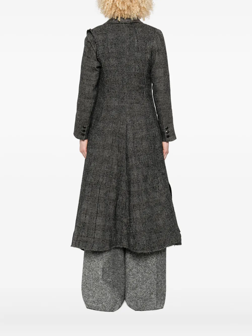 Marc Le Bihan Plaid Single-breasted Coat In Gray