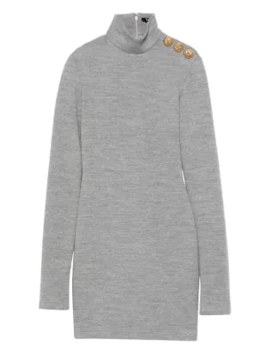zara grey sweater dress Zara Black Rib Knit Ruffle Mock Neck Half Sleeve Mini Shift Sweater Dr –  Brie main image 0