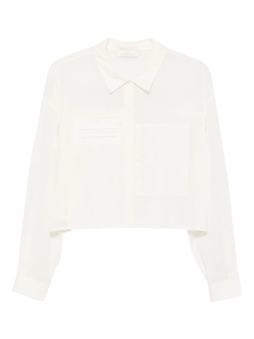 Amomento Drawer Pocket Crop Shirts | Neutrals | Image 1