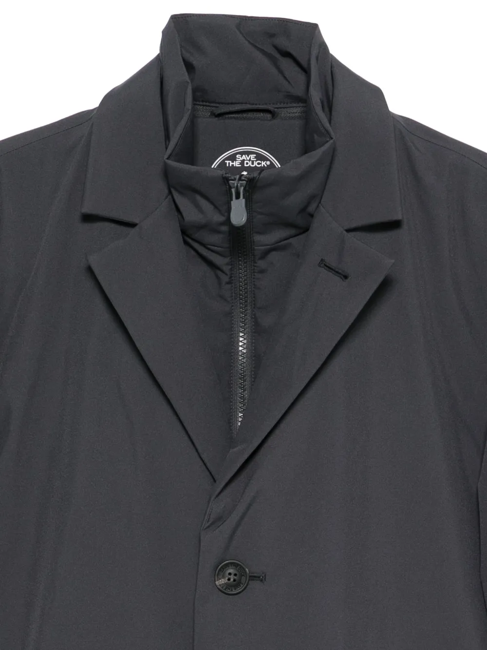 Save The Duck Single-breasted Coat In Gray