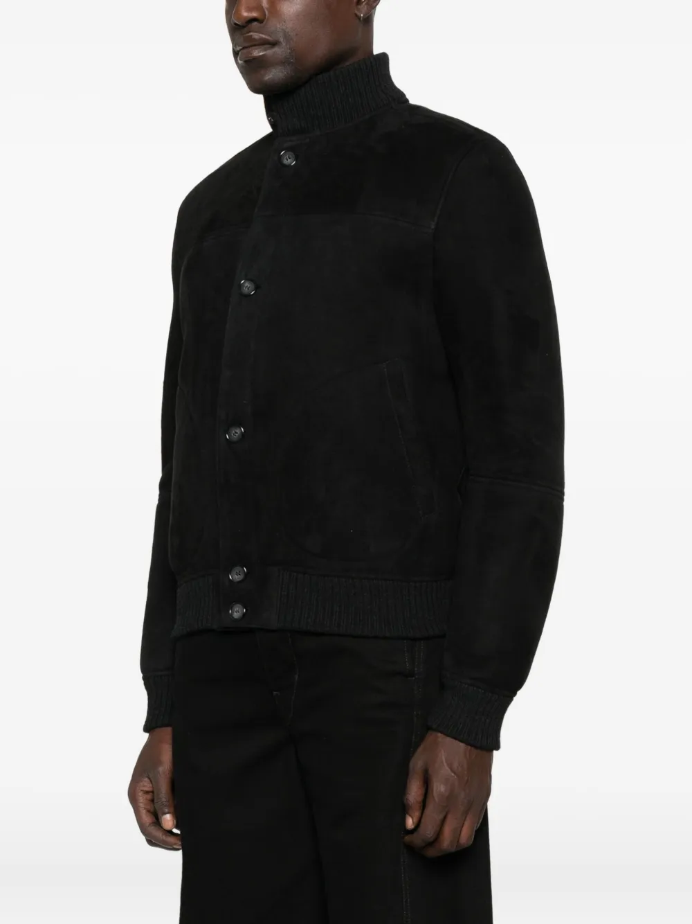  Eraldo Chaqueta De Ante Con Botones - Negro 